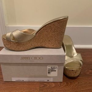 Jimmy Choo Wedge Champagne Gold 38